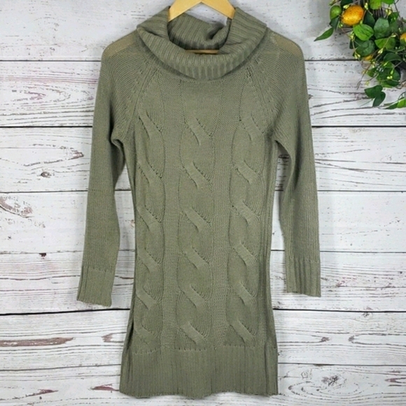 PAPAYA Cowl Neck Sweater Dress/Top Gray - Picture 9 of 9